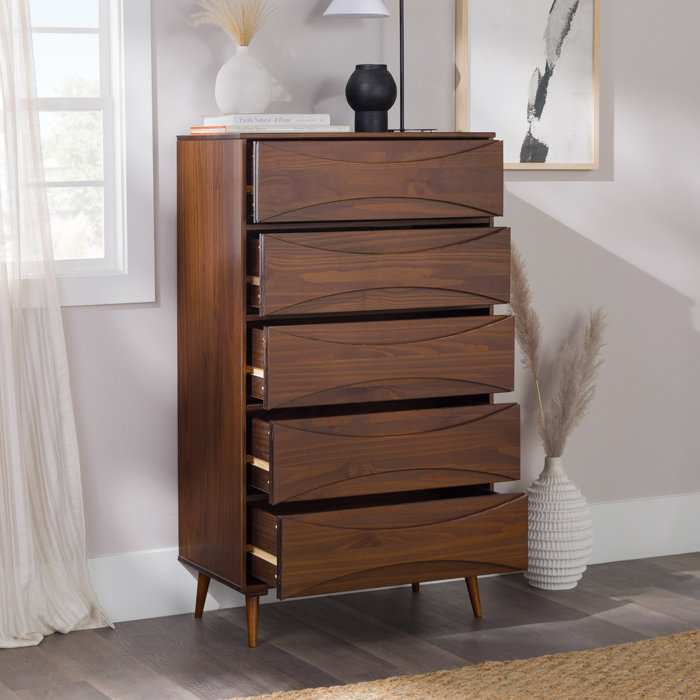 Wade Logan® Amoakuh 5 Drawer Dresser & Reviews Wayfair